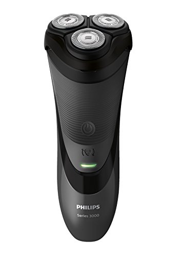 Philips SHAVER Series 3000 - Rasoio (batteria / alimentazione, ioni di litio, rotazione, nero, ergonomico, SH30)